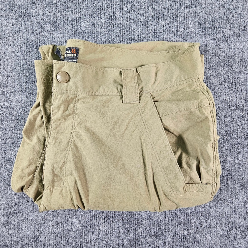 Royal Robbins Alpine Road Pants Men's 34x32 Khaki Hiking‎ Travel Lightweight